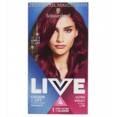 SCHWARZKOPF LIVE COLOUR & LIFT PERMANENT HAIR DYE ULTRA VIOLET L76施华蔻染发剂